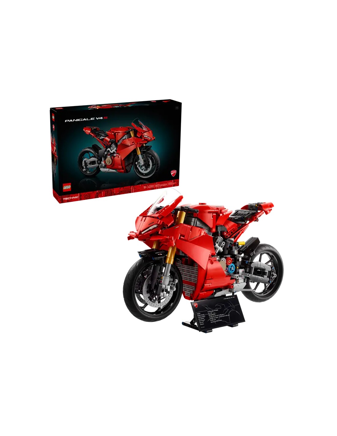 Lego technic motocicletta ducati panigale v4 s 42202